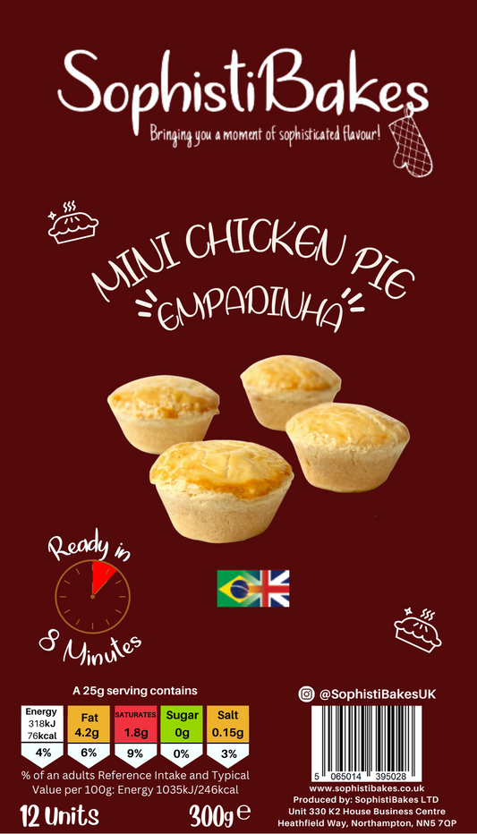 Empadinhas de Frango / Mini Chicken Pie 25 Units